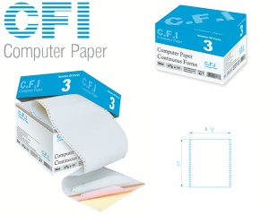  کاغذ کامپیوتر CFI Paper - فرم پیوسته - A4 - کاربن لس 80 ستونی 3 نسخه فروش عمده
