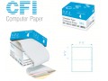 کاغذ کامپیوتر فرم پیوسته 80 ستونی 4  نسخه وسط پرفراژ کاربن لس CFI Computer Paper - پرفراژ شده