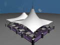 زیباترین مدرنترین سقف خیمه ای تراس رستوران - نقش تراس