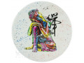 بشقاب دیوارکوب سفالی طرح بودای رنگی - دیوارکوب لمینت پرهام آل ور