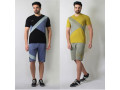 تیشرت شلوارک طرحدار مردانه - شلوارک هات شیپر