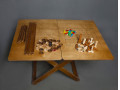 میز مسافرت چوبی همراه با بازی - مسافرت ارزان کیش